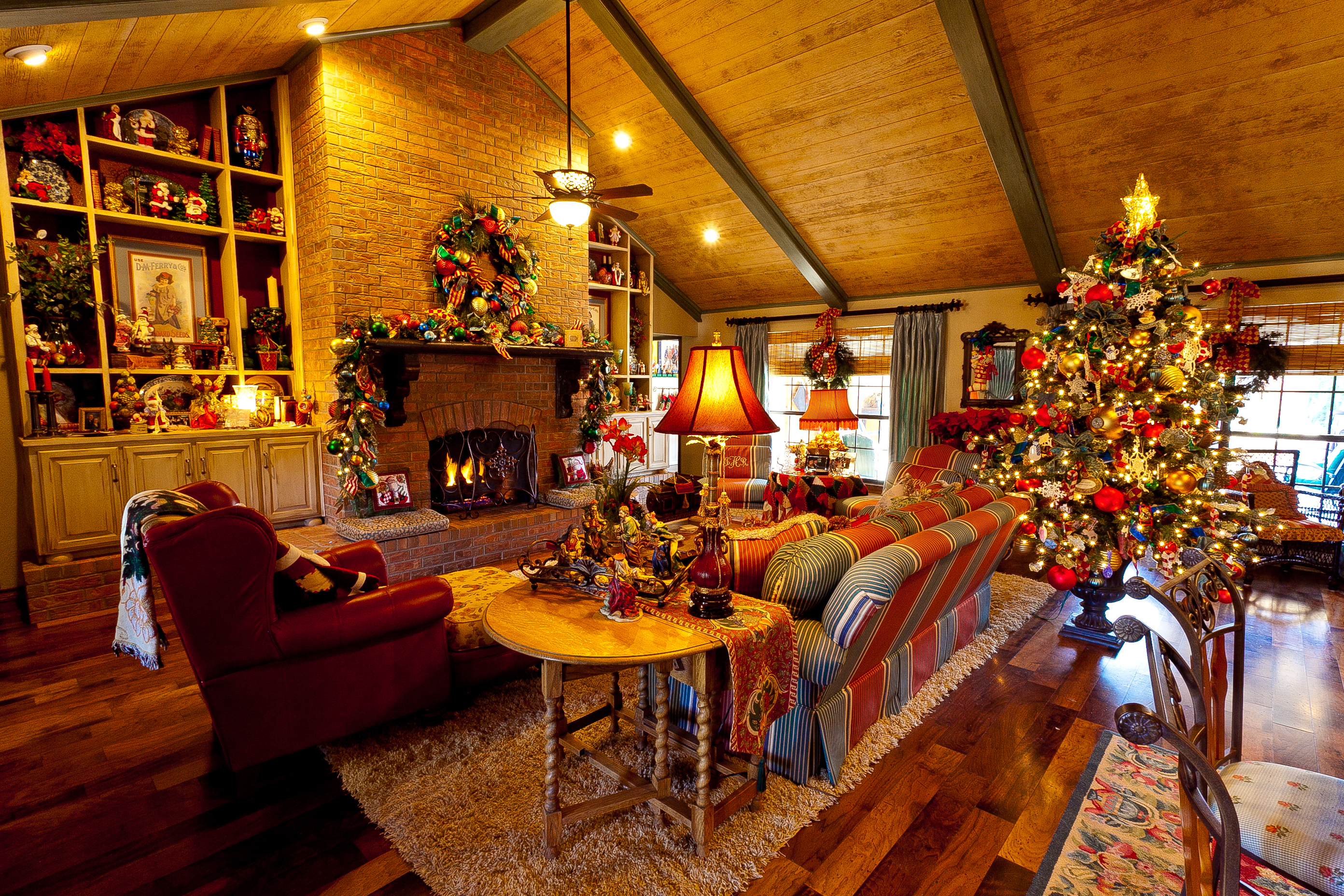 country christmas living room ideas