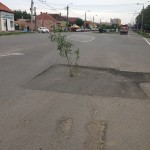 Strada Cloșca,   asfaltată "original" / Sursa foto: facebook.com
