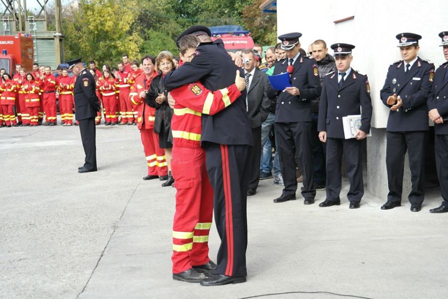 Andrei Bălan şi generalul Vasile Şomlea în data de patru octombrie/Foto: Arhiva personala