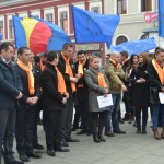 Solidaritate cu Ucraina. Tinerii democrat-liberali clujeni ies în stradă