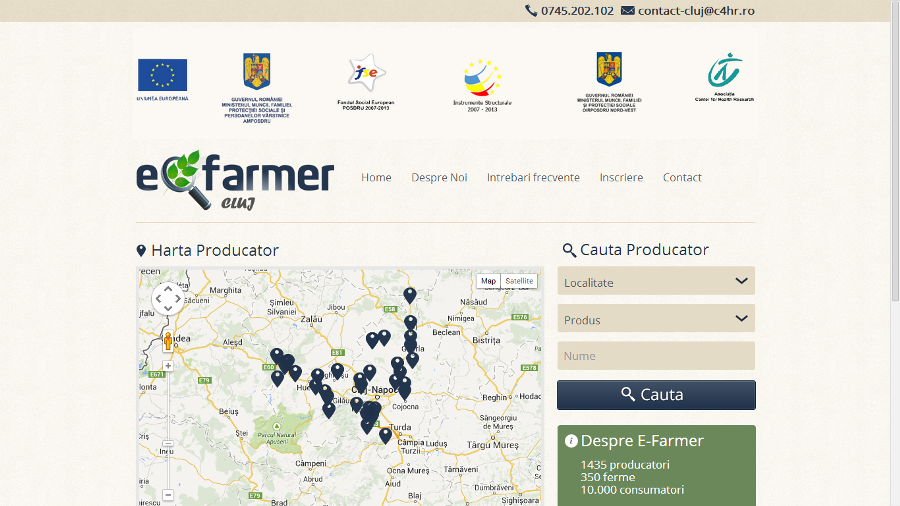 e-farmer.ro,   platforma pe care micii producători își pot promova produsele.