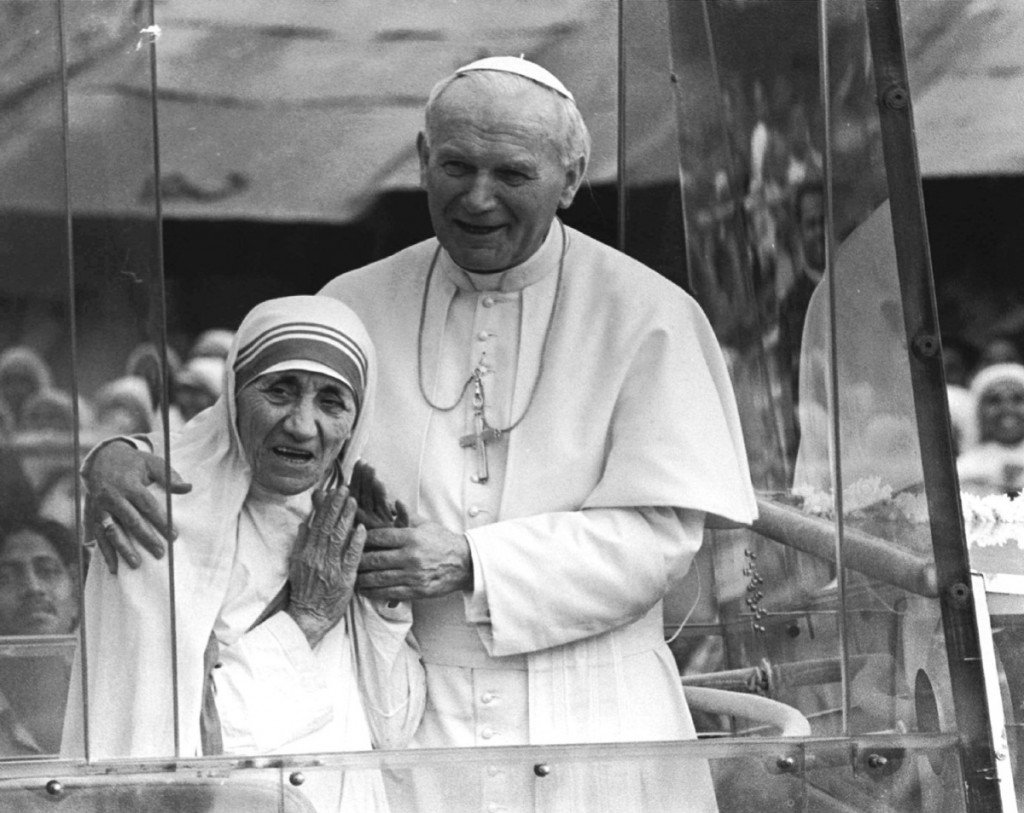 Maica Tereza și Papa Ioan Paul al II-les