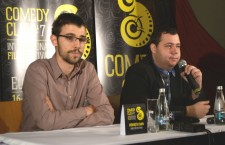 Horațiu Dan,   directorul Festivalul Internațional de Film Comedy Cluj și Bogdan Beșliu,   selecționerul filmelor din cadrul festivalului
