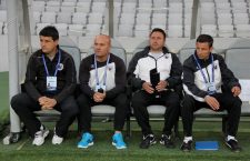 Adrian Falub,   Cristi Pojar,   MArius Popescu şi Marius Şuller,   ar putea forma noul staff tehnic al noului "U",   dacă propunerea lui Ioan Ovidiu Sabău (director sportiv în noua structură),   va fi agreată de membrii Consiliului Director al Asociaţiei Sportive Club de Fotbal Alb-Negru / Foto: Dan Bodea
