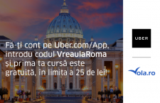 Invită-ți prietenii să folosească Uber și poți câștiga un city break la Roma oferit de Uber și Vola.ro