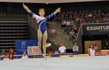 Ioana Crișan a smuls ropote de aplauze cu evoluțiile ei la Campionatele Naționale de gimnastică desfășurate anul trecut în “Polivalenta” de la Cluj/ Foto: Dan Bodea